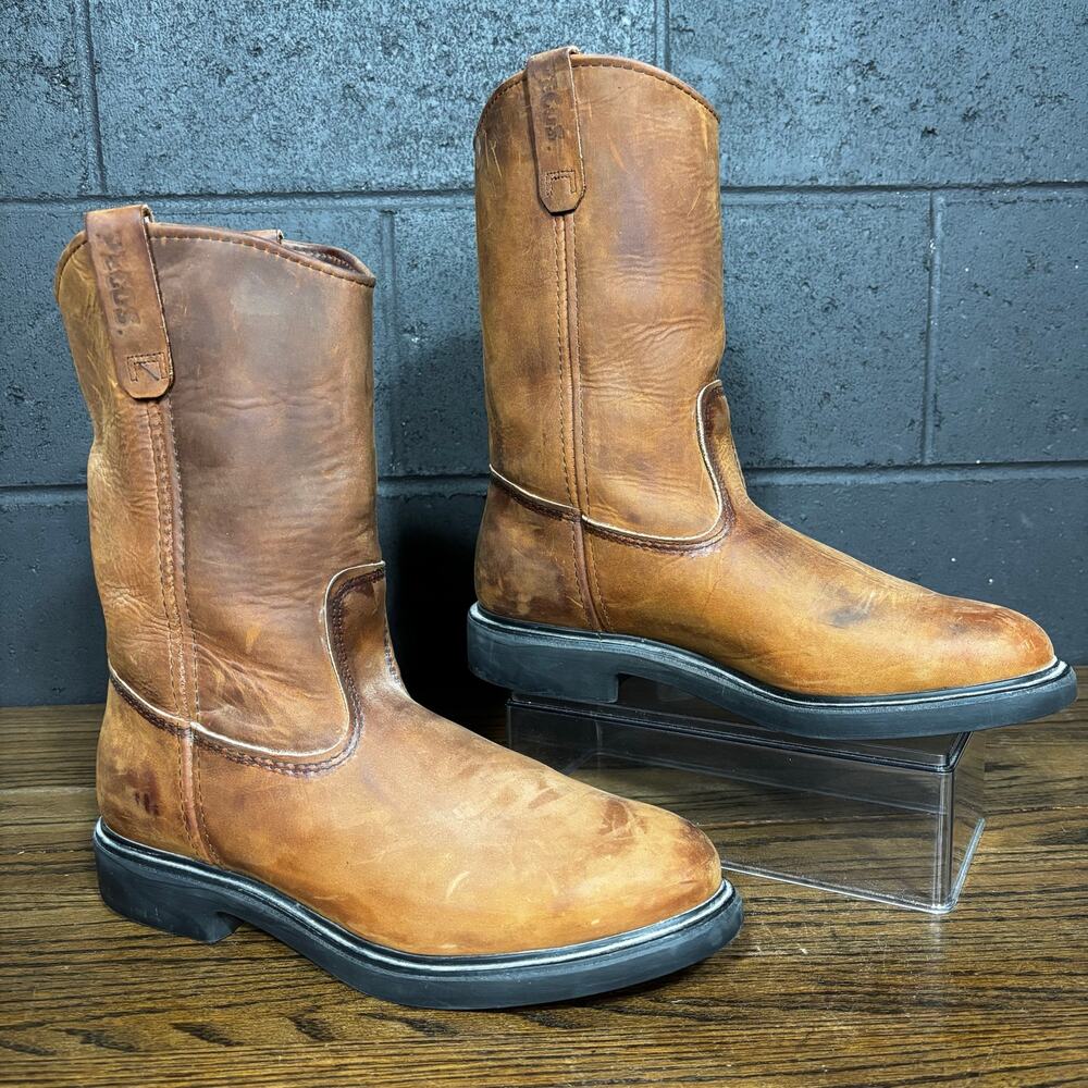 Red Wing 1105 Pecos Men’s 10.5 E Brown Leather Pull On Work Boots USA SuperSole